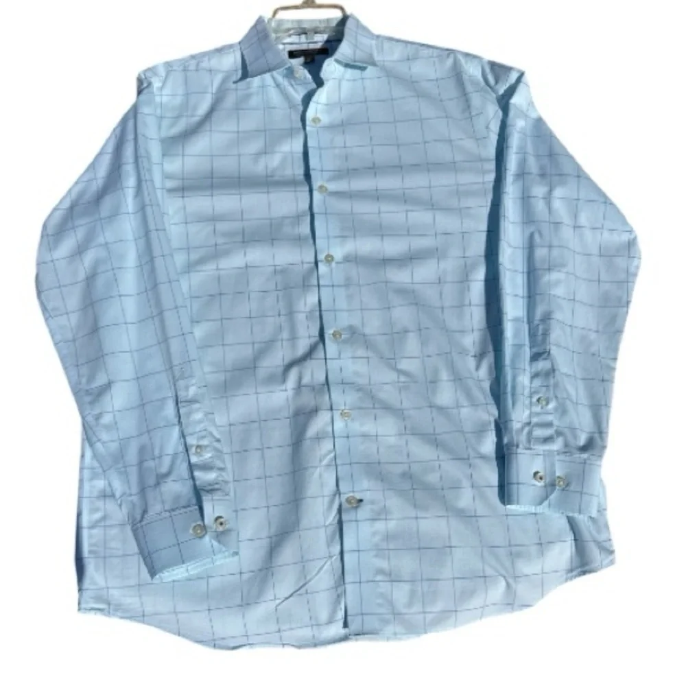 Banana Republic Standard Fit Men's Long Sleeve Dress Shirt Pale Blue Size L